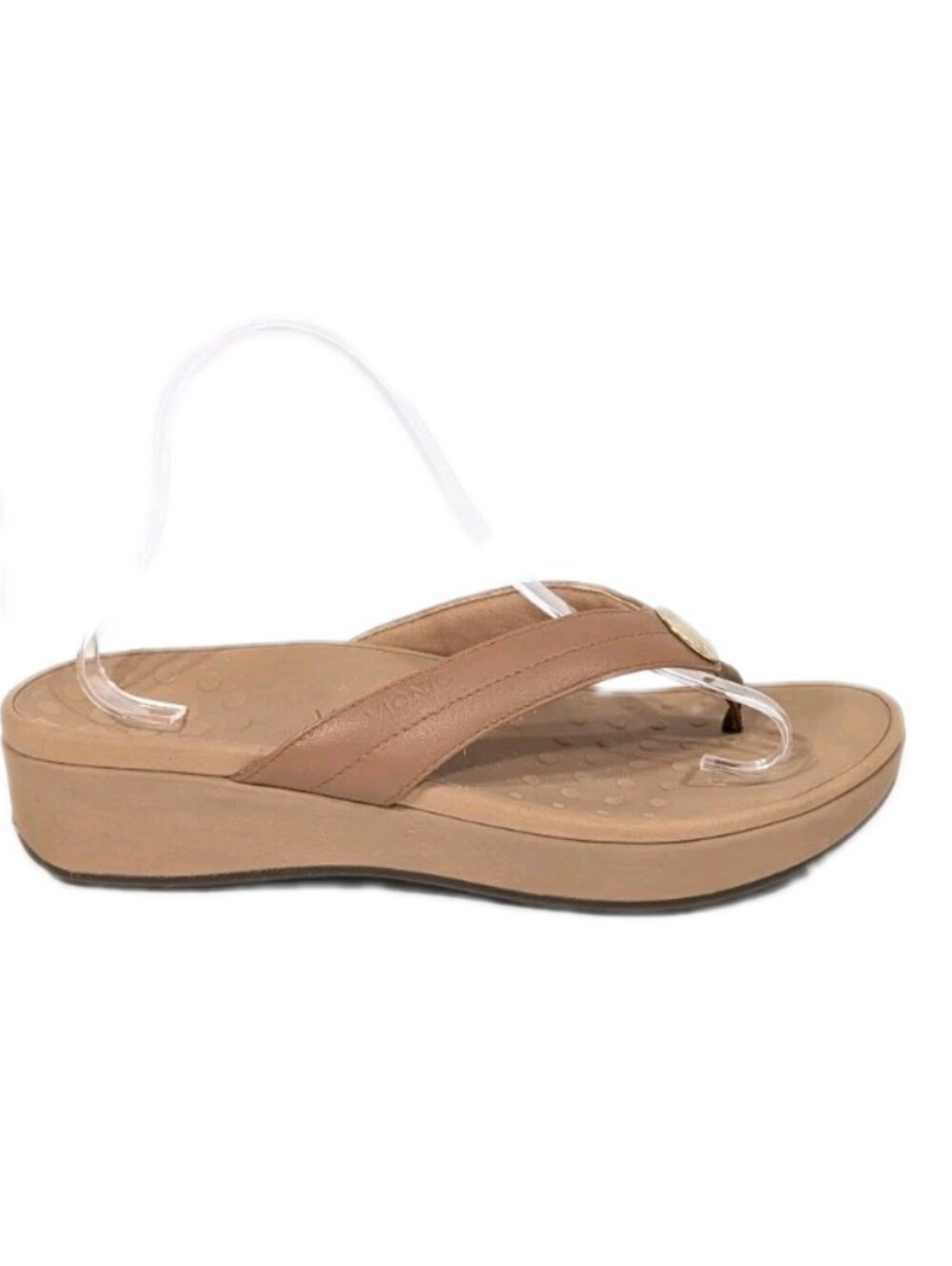 Vionic Platform Sandals sz 10 Women Leather Flip Flops Comfort Shoes beach Pilar